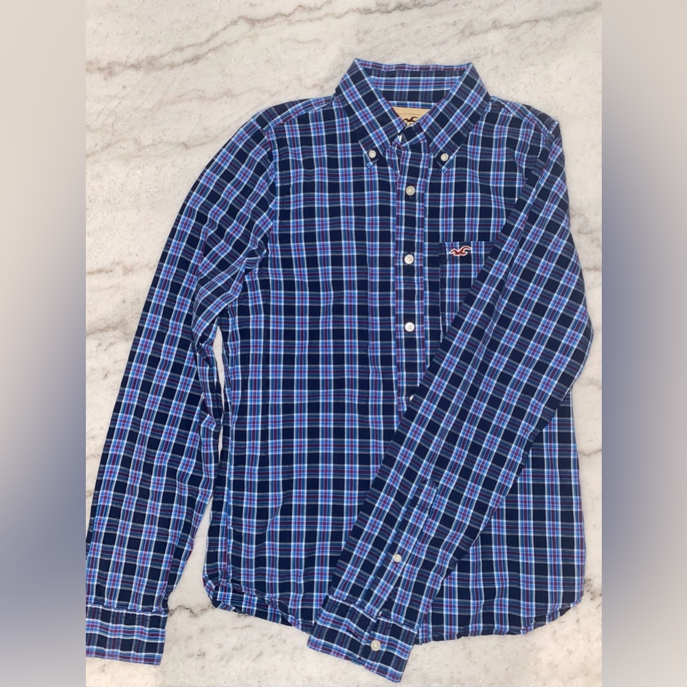 Blue Hollister Button Down Shirt